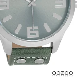 Oozoo Herren Armbanduhr Timepieces Analog Leder grüngrau UOC1011A