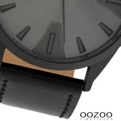 Oozoo Herren Armbanduhr Timepieces C10024 Quarz Leder schwarz UOC10024