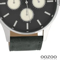 Oozoo Herren Armbanduhr Timepieces Analog Leder schwarz UOC10048