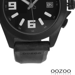 Oozoo Herren Armbanduhr Timepieces Analog Leder schwarz UOC3169A