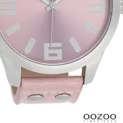 Oozoo Herren Armbanduhr Timepieces Analog Leder rosa UOC1008A