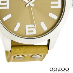 Oozoo Herren Armbanduhr Timepieces Analog Leder gelb UOC1055A