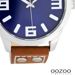 Oozoo Herren Armbanduhr Timepieces Analog Leder braun UOC1065A