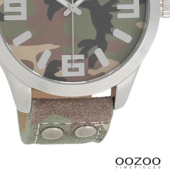 Oozoo Herren Armbanduhr Timepieces Analog Leder mehrfarbig UOC1066A