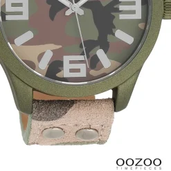 Oozoo Herren Armbanduhr Timepieces Analog Leder mehrfarbig UOC1067A