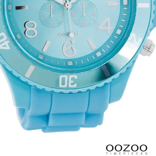 Oozoo Herren Armbanduhr Timepieces Analog Silikon hellblau UOC4824A