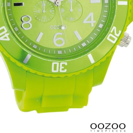Oozoo Herren Armbanduhr Timepieces Analog Silikon grün UOC4825A