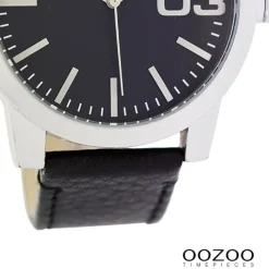 Oozoo Herren Armbanduhr Timepieces Analog Leder schwarz UOC5149A