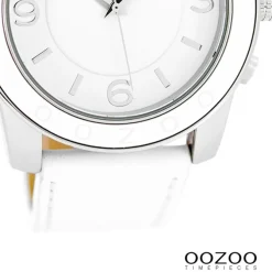 Oozoo Herren Armbanduhr Timepieces Analog Leder weiß UOC5387A