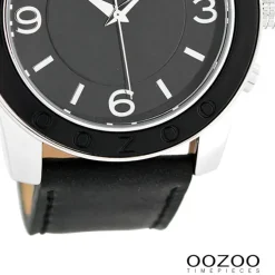 Oozoo Herren Armbanduhr Timepieces Analog Leder schwarz UOC5390A