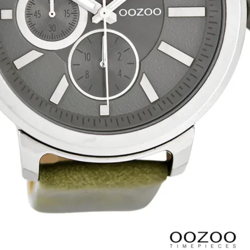 Oozoo Herren Armbanduhr Timepieces Analog Leder grün UOC6066A