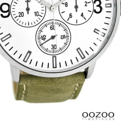 Oozoo Herren Armbanduhr Timepieces Analog Leder beige UOC7046A