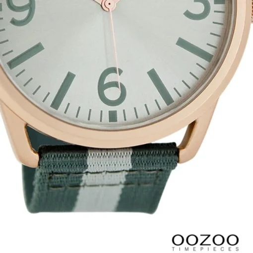 Oozoo Herren Armbanduhr Timepieces Analog Leder grün UOC7052A