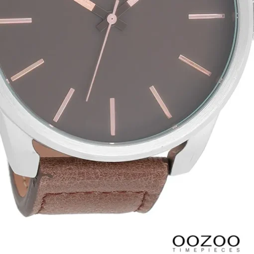 Oozoo Herren Armbanduhr Timepieces Analog Leder braun UOC7073A