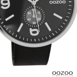 Oozoo Herren Armbanduhr Timepieces Analog Leder schwarz UOC7079A