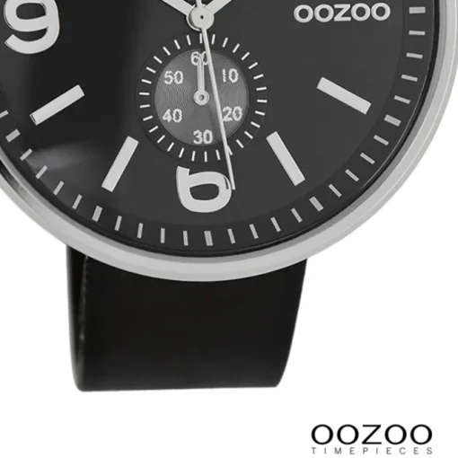 Oozoo Herren Armbanduhr Timepieces Analog Leder schwarz UOC7079A