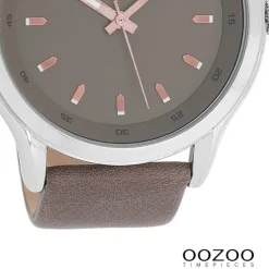Oozoo Herren Armbanduhr Timepieces Analog Leder braun UOC7433A