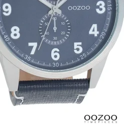 Oozoo Herren Armbanduhr Timepieces Analog Leder blau UOC8222A