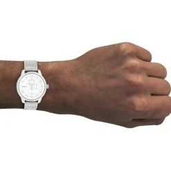 Oozoo Herren Armbanduhr Timepieces C11015 Analog Metall Mesh silber UOC11015