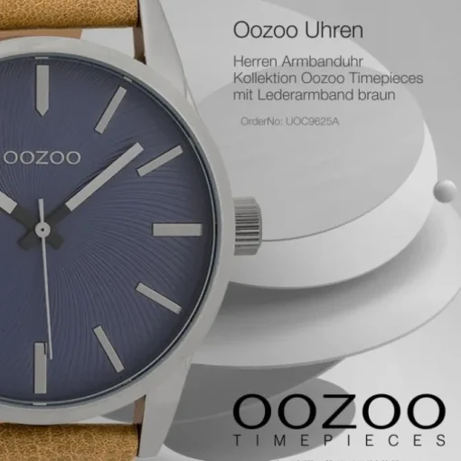 Oozoo Herren Armbanduhr Timepieces Analog Leder braun UOC9625A