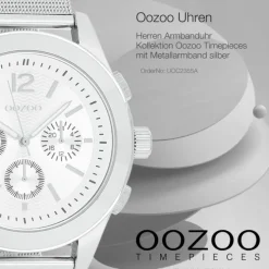 Oozoo Herren Armbanduhr Timepieces Analog Metall silber UOC2355A