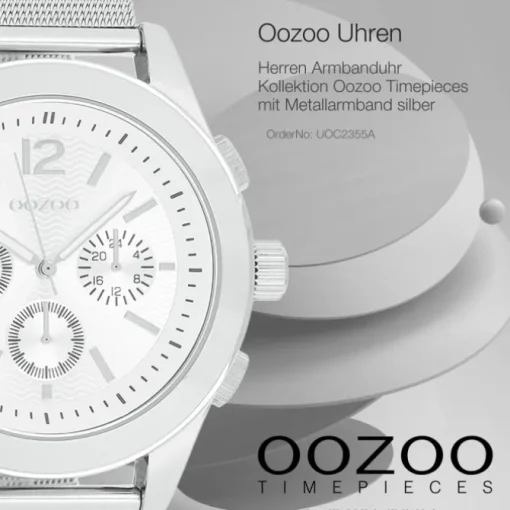 Oozoo Herren Armbanduhr Timepieces Analog Metall silber UOC2355A