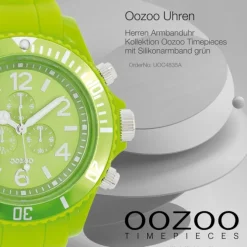 Oozoo Herren Armbanduhr Timepieces Analog Silikon grün UOC4835A