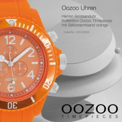 Oozoo Herren Armbanduhr Timepieces Analog Silikon orange UOC4836A