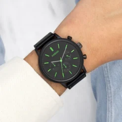 Oozoo Herren Armbanduhr Timepieces Analog Leder schwarz UOC11208