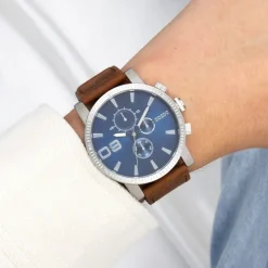 Oozoo Herren Armbanduhr Timepieces Analog Leder braun UOC11210