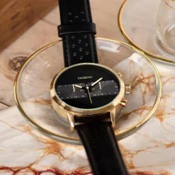 Oozoo Herren Armbanduhr Timepieces C10516 Analog Leder schwarz UOC10516