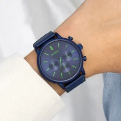 Oozoo Herren Armbanduhr Timepieces Analog Leder blau UOC11205