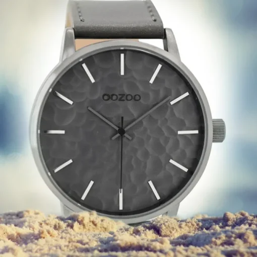 Oozoo Herren Armbanduhr Timepieces C9440 Quarzwerk Leder grau UOC9440