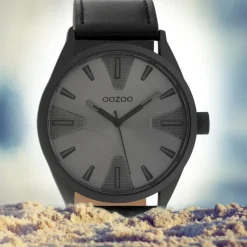 Oozoo Herren Armbanduhr Timepieces C10024 Quarz Leder schwarz UOC10024