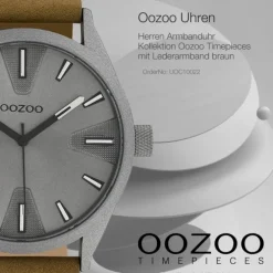 Oozoo Herren Armbanduhr Timepieces Analog Leder braun UOC10022