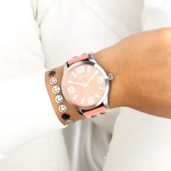 Oozoo Herren Armbanduhr Timepieces Analog Leder orange UOC1090A