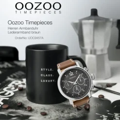 Oozoo Herren Armbanduhr Timepieces C9457A Analog Leder braun UOC9457A