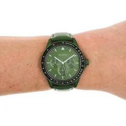Oozoo Herren Armbanduhr Timepieces Analog Leder grün UOC11111
