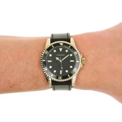 Oozoo Herren Armbanduhr Timepieces Analog Leder schwarz UOC11115