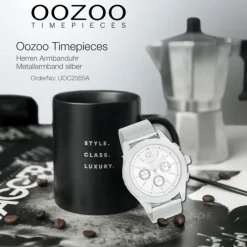 Oozoo Herren Armbanduhr Timepieces Analog Metall silber UOC2355A