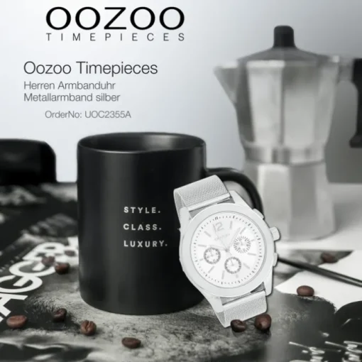 Oozoo Herren Armbanduhr Timepieces Analog Metall silber UOC2355A