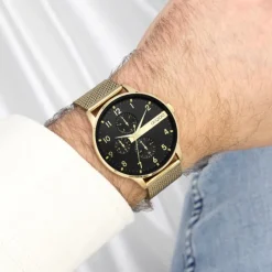 Oozoo Herren Armbanduhr Timepieces Analog Metall gold UOC11302