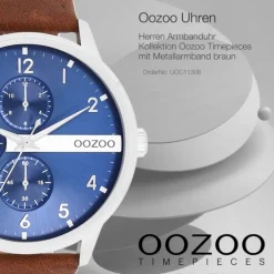 Oozoo Herren Armbanduhr Timepieces Analog Metall braun UOC11306