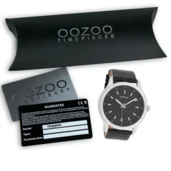 Oozoo Herren Armbanduhr Timepieces Analog Leder schwarz UOC7434A