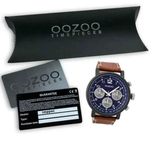 Oozoo Herren Armbanduhr Timepieces C9456A Analog Leder braun UOC9456A