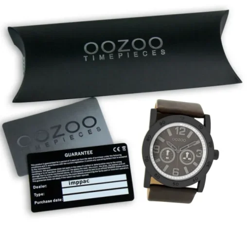 Oozoo Herren Armbanduhr Timepieces Analog Leder braun UOC8308A