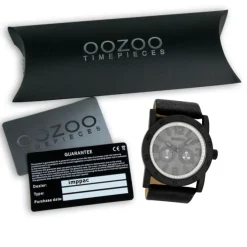 Oozoo Herren Armbanduhr Timepieces Analog Leder schwarz UOC8309A