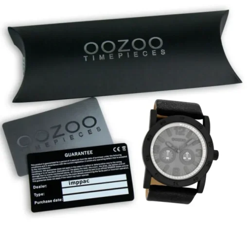 Oozoo Herren Armbanduhr Timepieces Analog Leder schwarz UOC8309A