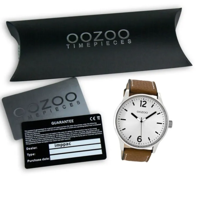 Oozoo Herren Armbanduhr Timepieces Analog Leder braun UOC9045A