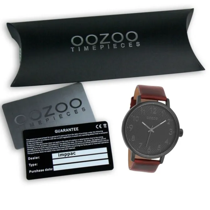 Oozoo Herren Armbanduhr Timepieces Analog Leder braun UOC9403A